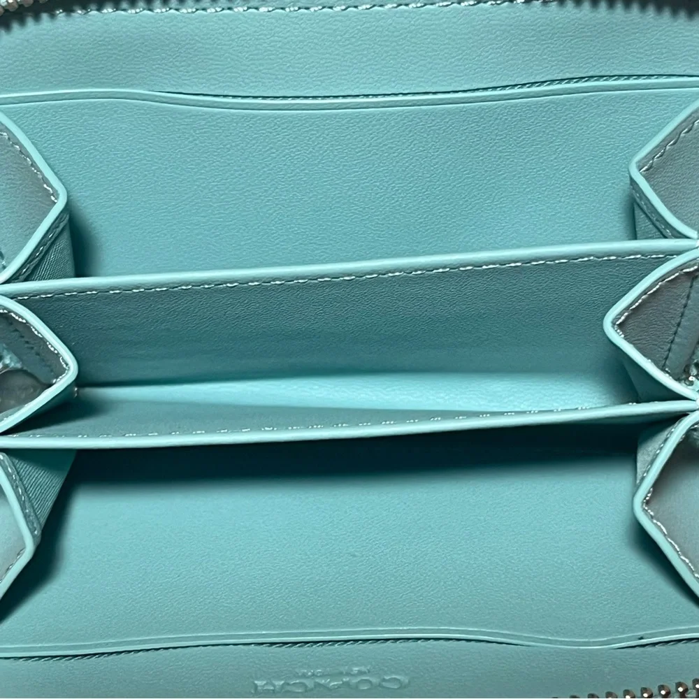 NWOT Coach Crossgrain Leather Small Zip Around Card Case - Picture 7 of 9